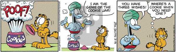 Garfield on Tuesday February 13, 2001 Comic Strip