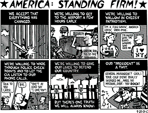 Ted Rall on Tuesday September 25, 2001 Comic Strip