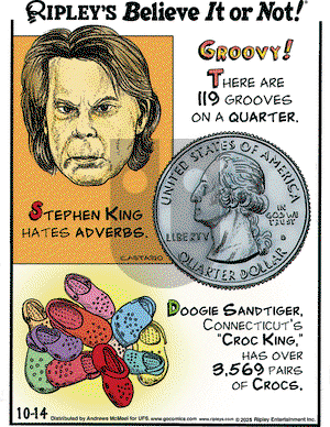 Ripley's Believe It or Not on Tuesday October 14, 2025 Comic Strip
