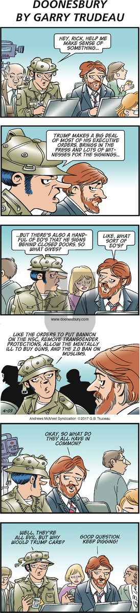 Doonesbury on Sunday April 9, 2017 Comic Strip