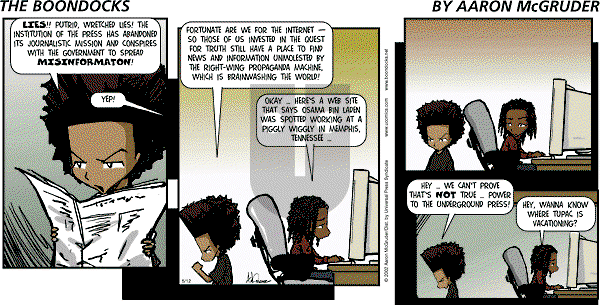 The Boondocks on Sunday December 13, 2009 Comic Strip