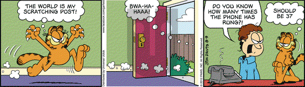 Garfield on Thursday August 9, 2012 Comic Strip