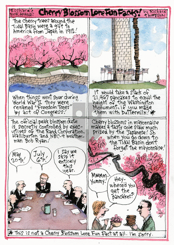 Richard's Poor Almanac on Friday April 29, 2016 Comic Strip