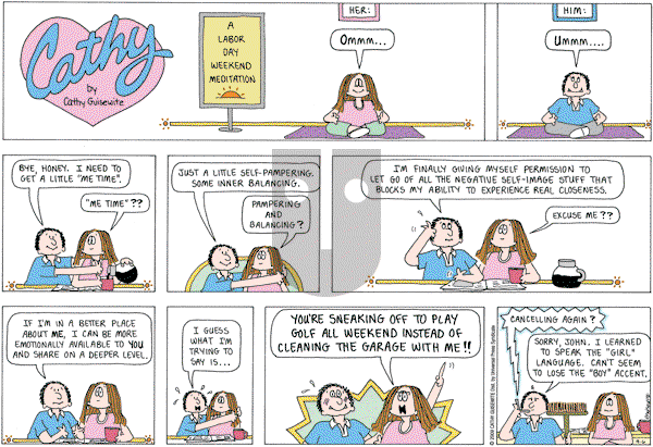 Cathy Classics - Sunday September 6, 2009 Comic Strip