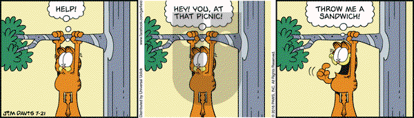 Garfield on Thursday July 21, 2016 Comic Strip