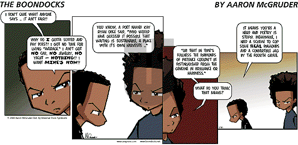 The Boondocks on Sunday March 2, 2008 Comic Strip