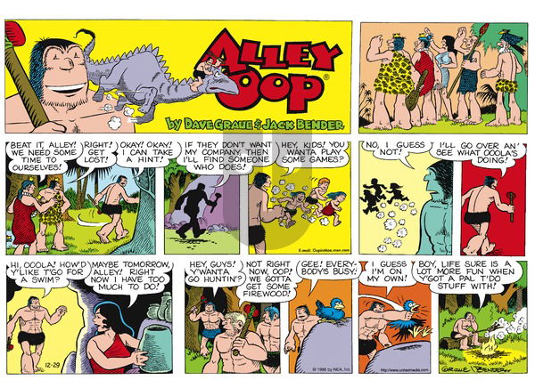 Alley Oop on Sunday December 29, 1996 Comic Strip