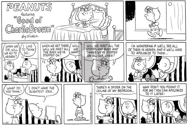 Peanuts on Sunday January 26, 1986 Comic Strip