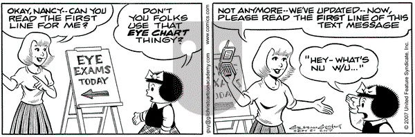 Nancy on Thursday September 20, 2007 Comic Strip