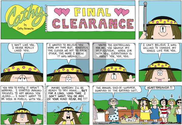 Cathy Classics on Sunday September 4, 2005 Comic Strip