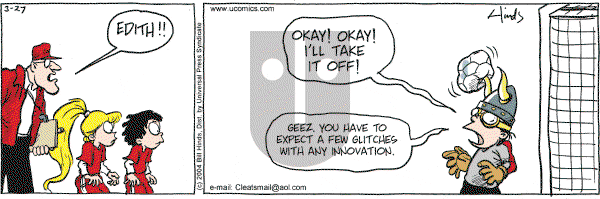 Cleats - Saturday March 27, 2004 Comic Strip