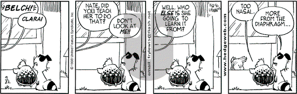 Over the Hedge on Tuesday September 22, 1998 Comic Strip