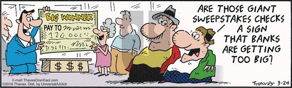 Frank and Ernest on Thursday March 24, 2016 Comic Strip