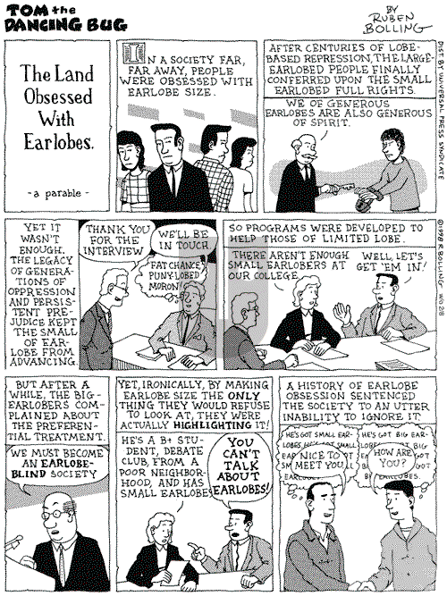Tom the Dancing Bug on Sunday February 8, 1998 Comic Strip