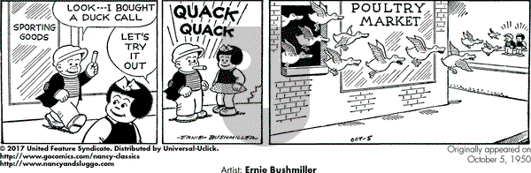 Nancy Classics on Thursday October 5, 2017 Comic Strip