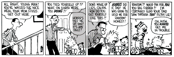Calvin and Hobbes - Saturday December 5, 1987 Comic Strip