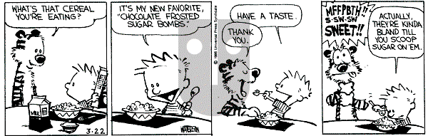 Calvin and Hobbes - Saturday March 22, 1986 Comic Strip