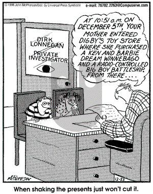Close to Home on Monday December 23, 1996 Comic Strip