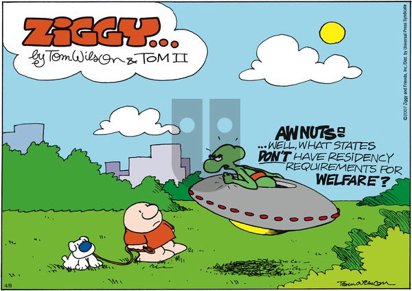 Ziggy on Sunday April 8, 2007 Comic Strip