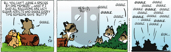 Over the Hedge on Thursday June 30, 2016 Comic Strip