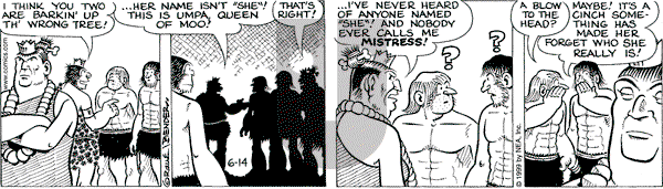 Alley Oop on Monday June 14, 1999 Comic Strip