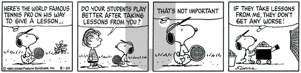 Peanuts on Saturday August 20, 1983 Comic Strip