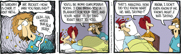 The Buckets on Saturday April 11, 2015 Comic Strip