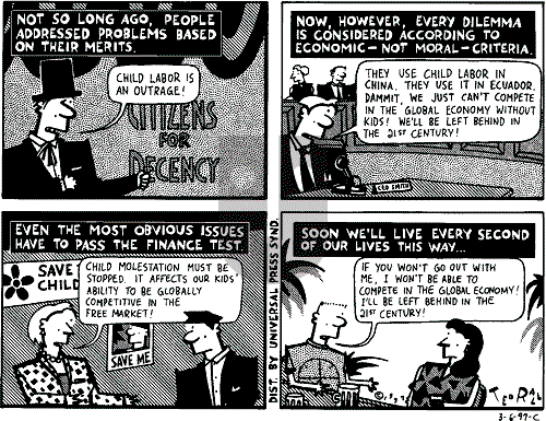 Ted Rall on Wednesday March 12, 1997 Comic Strip