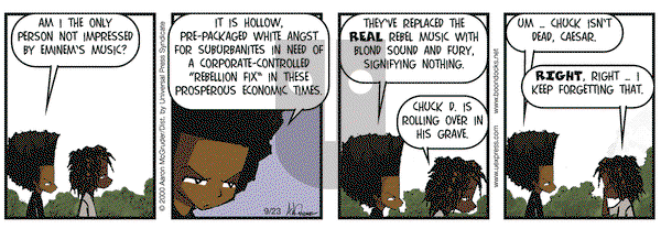The Boondocks on Tuesday September 23, 2003 Comic Strip