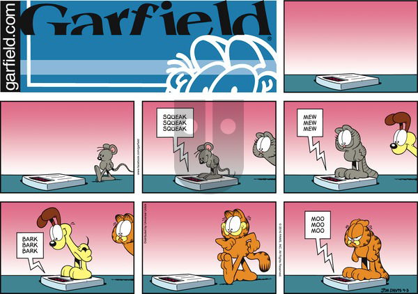 Garfield on Sunday April 3, 2016 Comic Strip