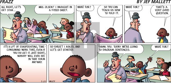 Frazz on Sunday March 25, 2018 Comic Strip