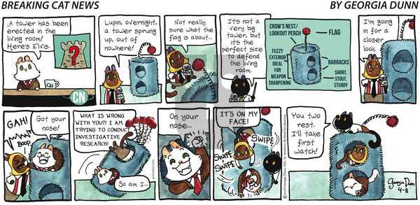 Breaking Cat News on Sunday April 8, 2018 Comic Strip