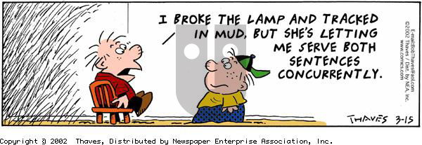 Frank and Ernest on Friday March 15, 2002 Comic Strip