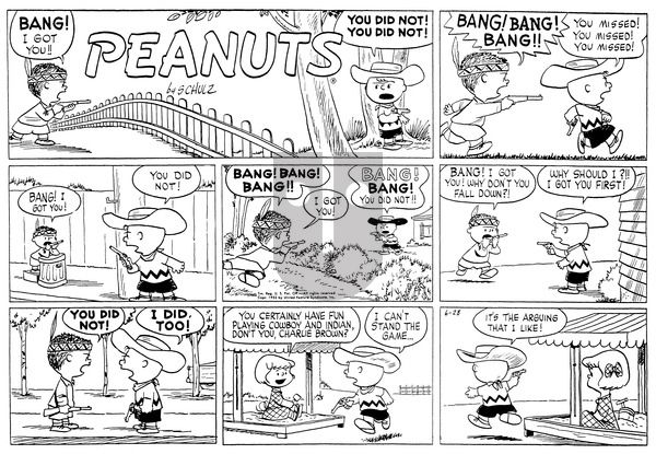 Peanuts on Sunday June 28, 1953 Comic Strip