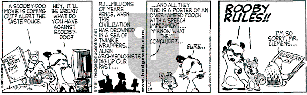 Over the Hedge on Monday April 29, 2002 Comic Strip