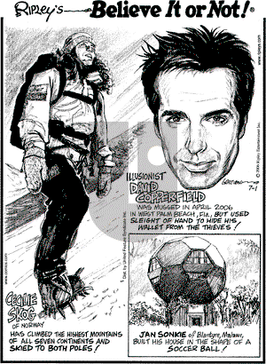 Ripley's Believe It or Not on Saturday July 1, 2006 Comic Strip