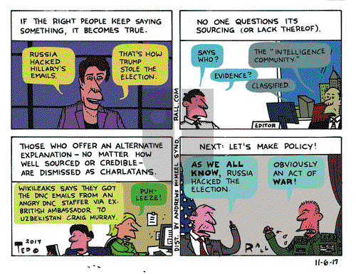 Ted Rall on Monday November 6, 2017 Comic Strip