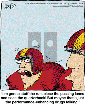In the Bleachers on Friday January 29, 2016 Comic Strip