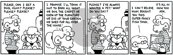FoxTrot - Monday February 22, 1999 Comic Strip