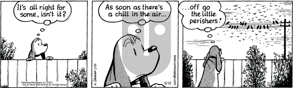 Fred Basset on Thursday September 12, 2002 Comic Strip