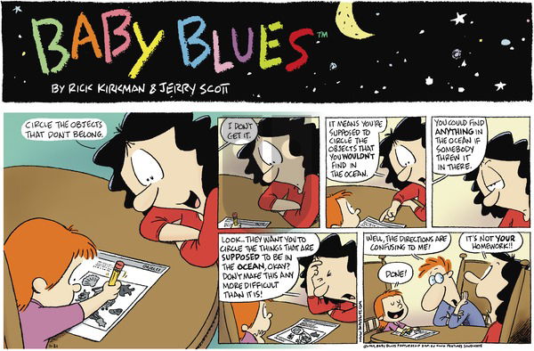 Baby Blues on Sunday November 21, 1999 Comic Strip