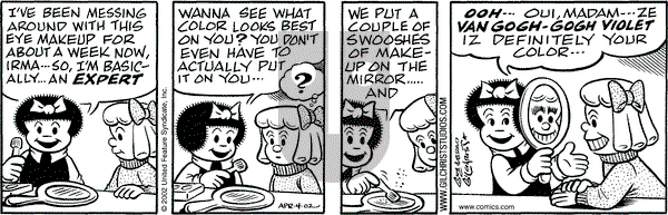 Nancy on Thursday April 4, 2002 Comic Strip