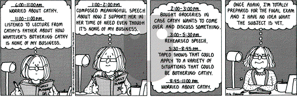 Cathy Classics on Tuesday October 16, 1990 Comic Strip