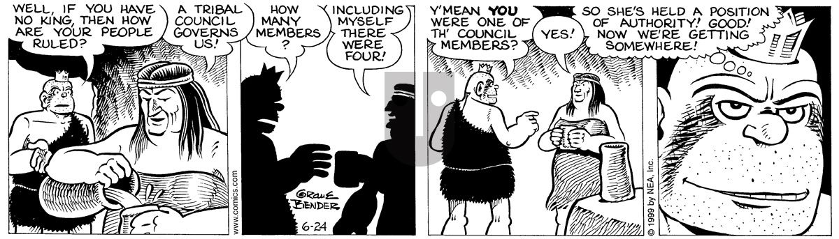 Alley Oop - Thursday June 24, 1999 Comic Strip