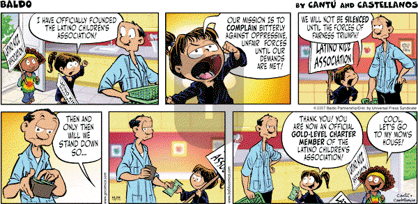 Baldo - Sunday November 11, 2007 Comic Strip
