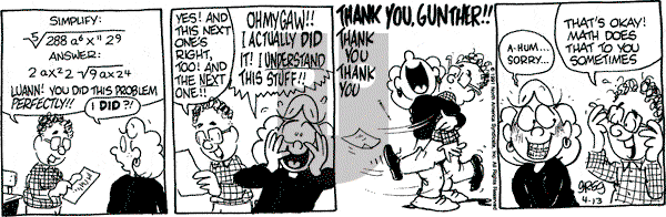 Luann on Saturday April 13, 1991 Comic Strip