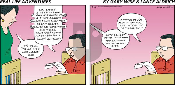 Real Life Adventures on Sunday September 2, 2018 Comic Strip