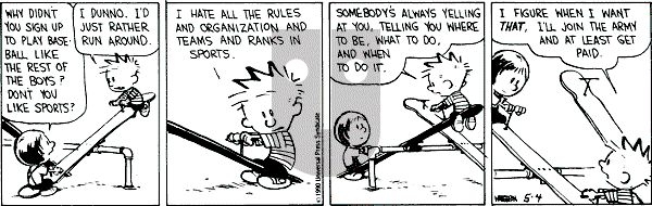 Calvin and Hobbes - Wednesday May 4, 1994 Comic Strip