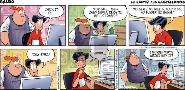 Baldo on Sunday April 3, 2011 Comic Strip