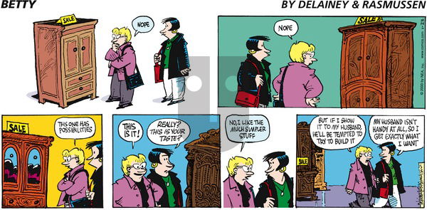 Betty on Sunday January 23, 2000 Comic Strip